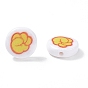 Opaque Printed Acrylic Beads, Flat Round