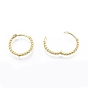 Ion Plating(IP) Brass Twist Rope Hoop Earrings for Women