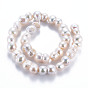 Perles de nacre naturelle brins Keshi, perle de culture d'eau douce, 8 forme