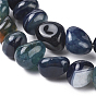 Natural Agate Beads Strands, Tumbled Stone, Dyed & Heated, Nuggets
