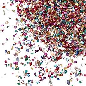 Olycraft Electroplate Glass Chips, Nail Art Decoration Accessories