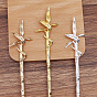 Alloy Bamboo Hair Sticks for Enamel, Long-Lasting Plated, Hair Accessories for Women