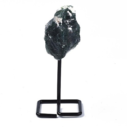 Природный драгоценный камень украшения дисплей, грубый необработанный камень, с напылением железа, самородки