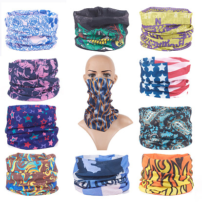 Polyester Magic Headbands, Bandana Scarf, Neck Gaiter, UV Resistence Seamless Headwear, for Outdoor Workout Running