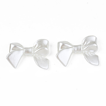 ABS Plastic Imitation Pearl Beads, Bowknot