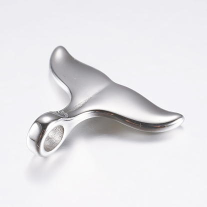 316 Surgical Stainless Steel Pendants, Whale Tail Shape