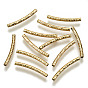 Brass Curved Tube Beads, Curved Tube Noodle Beads, Fancy Cut, Nickel Free