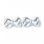 Placage uv perles acryliques irisées arc-en-ciel, bowknot