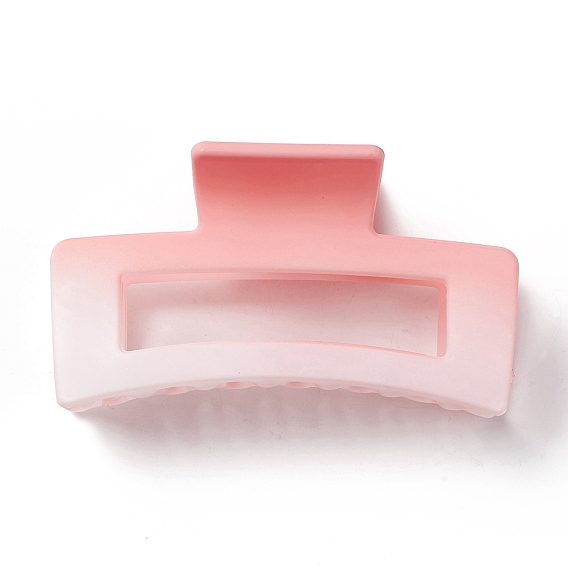 Rectangle Gradient Plastic Claw Hair Clips, with Iron Findings, Hair Accessories for Girls