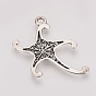 Tibetan Style Alloy Pendants, Starfish/Sea Stars, Cadmium Free & Lead Free,