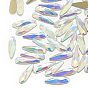 Di cabujones de cristal rhinestone k 9 de espalda plana, chapado en color aleatorio, facetados, gota