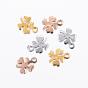 Ion Plating(IP) 304 Stainless Steel Charms, Clover