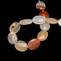 Facettes ovales teints naturels perles de cornaline brins, 17x13x6mm, Trou: 1mm, Environ 13 pcs/chapelet, 8.26 pouce