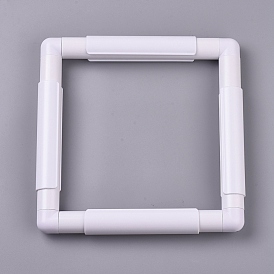 Adjustable Plastic Embroidery Clip Frame, Cross Stitch Quilting Needlepoint Tools, Square