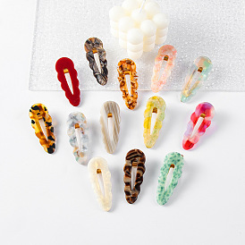 Acetic Acid Alligator Hair Clips for Women, with Metel Findings