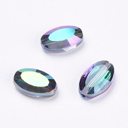 Imitación perlas de cristal austriaco, aaa grado, facetados, oval