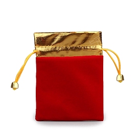 Sacs à cordon en brocart rectangle, pochettes en organza sac d'emballage de bijoux cadeaux