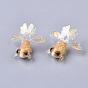Подвески из ацетата целлюлозы (смолы), Золотой порошок, 3 d распечатано, имитация золотой рыбки
