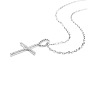 Tinysand cz ювелирные изделия 925 ожерелье из стерлингового серебра с кубическим цирконием в виде креста