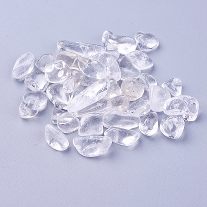 Perles de cristal de quartz naturel, perles de cristal de roche, non percé / pas de trou, puces