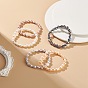 Pulsera elástica con cuentas de perlas naturales para mujer