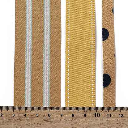 9 yardas 3 estilos de cinta de poliéster, para manualidades hechas a mano, moños para el cabello y decoración de regalo, paleta de colores amarillos