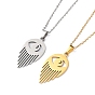 201 Stainless Steel Eye Pendant Necklace with Cable Chains