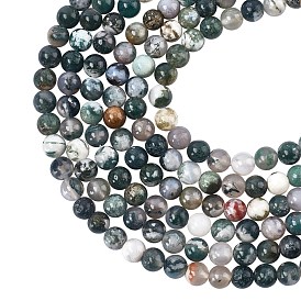 ARRICRAFT Natural Tree Agate Beads Strands, Round