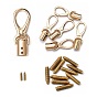 Alloy Swivel Clasps, Swivel Snap Hook, with Iron Scew Nail