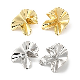 Rack Plating Brass Flower Stud Earrings for Women, Lead Free & Cadmium Free, Long-Lasting Plated