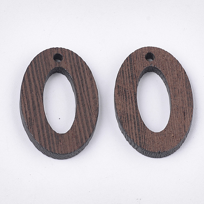 Wenge Wood Pendants, Undyed, Oval