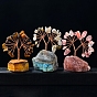 Adornos para árboles con chips de piedras preciosas, Base de piedras preciosas con alambre de cobre, regalo de piedra energética feng shui para decoración de escritorio de oficina en casa