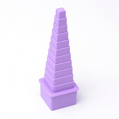 4pcs / set plástico torre de amigos quilling frontera establece el arte de papel de bricolaje, 80~110x33x33 mm