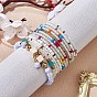 11Pcs Boho Seed Beads Stretch Bracelets Set, Multilayered Stackable Bracelets, Colorful Beaded Charm Surfer Bracelets for Women