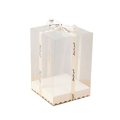 Boîte d'emballage en plastique transparent, pour emballage de bougies, coffret cadeau