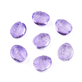 Perles de verre peintes par pulvérisation transparent, tortue