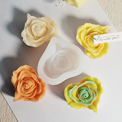 Scented Candle Molds, Heart with Flower Silicone Molds, for Valentine's Day