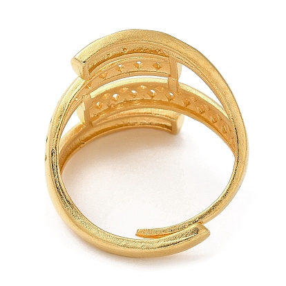 Light Gold Brass Adjustable Rings for Women