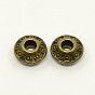 Mixed Antique Tibetan Style Alloy Bicone Spacer Beads, 6.5x4mm, Hole: 2mm, about 620pcs/200g