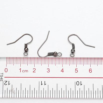 Iron Earring Hooks, with Horizontal Loop, Ear Wire, Cadmium Free & Lead Free