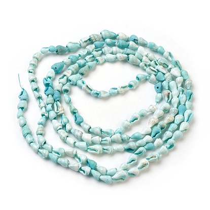 Spiral Shell Beads Strands, Dyed