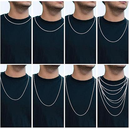 925 Sterling Silver Thin Dainty Link Chain Necklace for Women Men