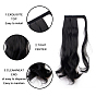 Long Curly Ponytail Hair Extension Magic Paste, Heat Resistant High Temperature Fiber, Wrap Around Ponytail Synthetic Hairpiece, for Women