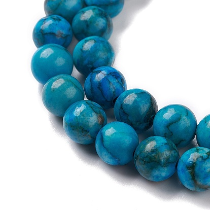 Natural Howlite Beads Strand, Round, Dyed