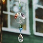 Tree of Life Crystal Pendant Decorations, with Metal Findings, for Home, Garden Decoration