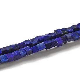 Natural Lapis Lazuli Dyed Beads Strands, Cube