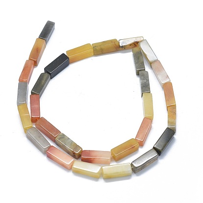 Natural Mixed Gemstone Beads Strands, Cuboid