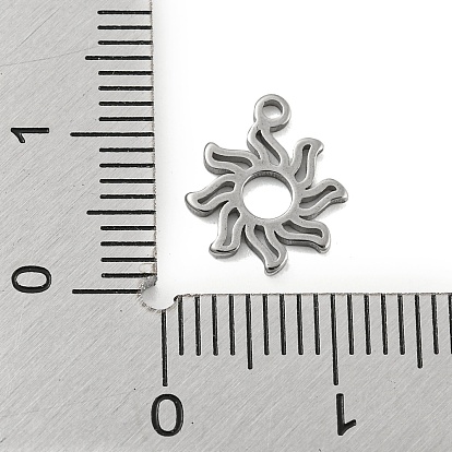 Laser Cut 304 Stainless Steel Charms, Sun Charms