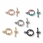 Ion Plating(IP) 304 Stainless Steel Toggle Clasps, Ring
