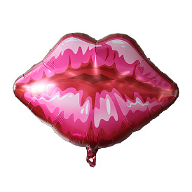 Film d'aluminium à lèvres ballons à thème saint valentin, pour les décorations de maison de festival de fête